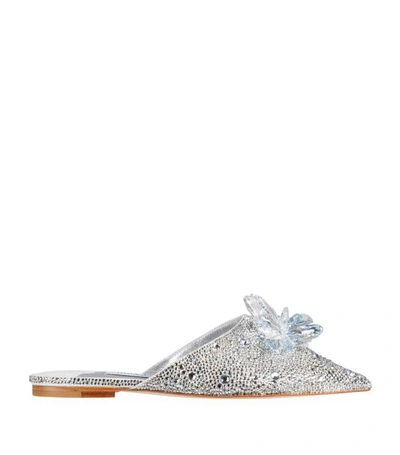 Jimmy Choo Athea Crystal Slippers In Silver