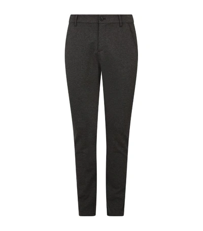 Paige Slim-fit Knit Trousers In Black