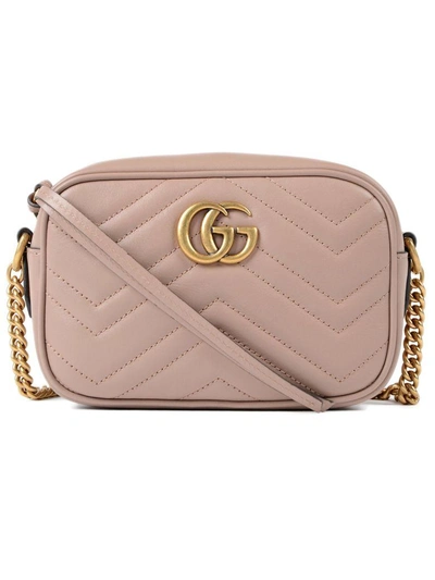 Gucci W Gg Marmont 2.0 Bag In Porcelain Rose