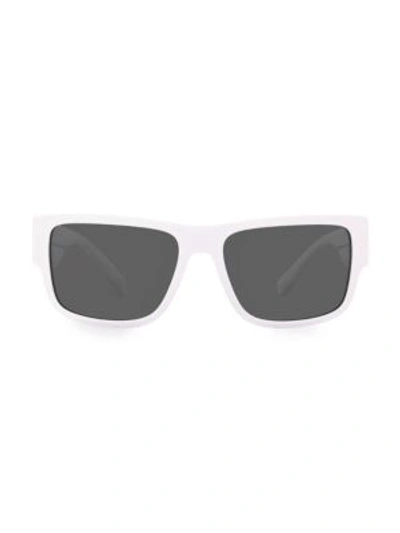 Versace Men's Rock Icons 58mm Square Sunglasses In White/gray