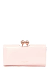Ted Baker Bobble Patent Leather Wallet In Light Pink