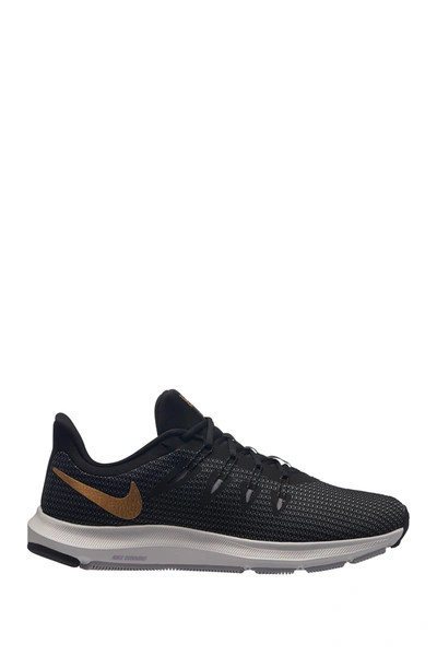 Nike Quest Running Shoe In 006 Black/m Gold
