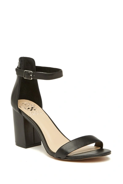 Vince Camuto Beah Block Heel Ankle Strap Sandal In Black 04