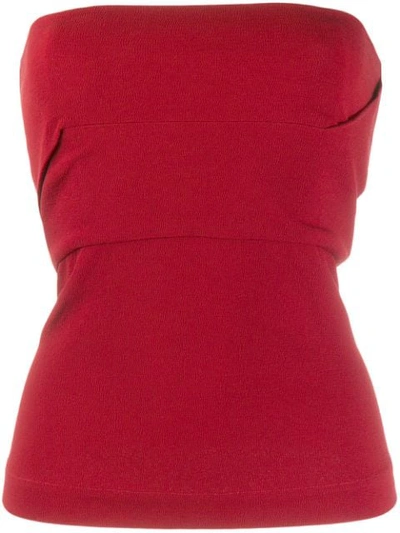 Rick Owens Bustier Top In Red