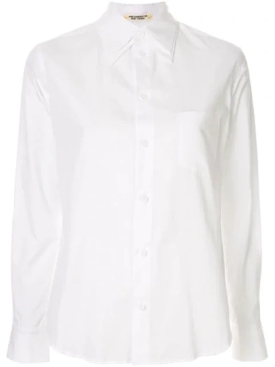 Yohji Yamamoto Double Collar Button-up Shirt In White