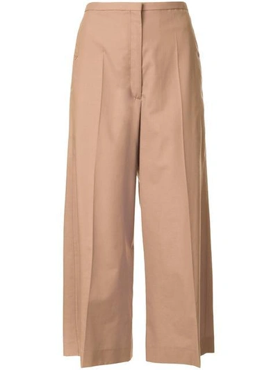 Lemaire Cropped Trousers - Brown