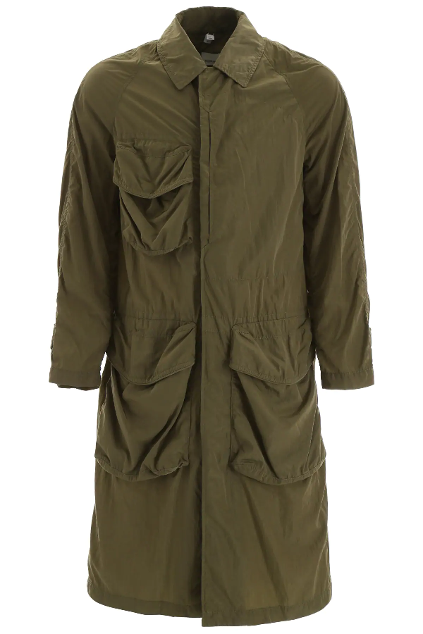 Burberry Raincoat With Cargo Pockets In 