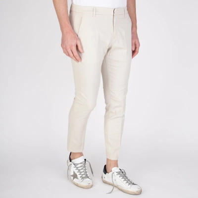 Dondup Trousers Alfredo Up518-cs0108 Ice Grey In White
