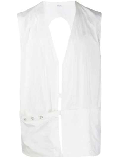 Jil Sander Minimal Vest In White