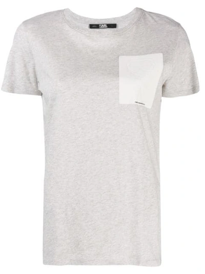 Karl Lagerfeld Ikonik Karl Outline T-shirt In Grey