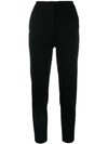 Max Mara Cropped Cigarette Trousers In Black