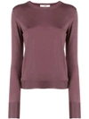 Roberto Collina Round Neck Sweater In Purple