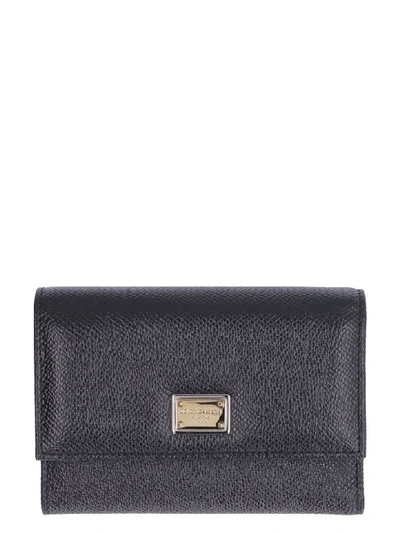 Dolce & Gabbana Small Leather Wallet In Black