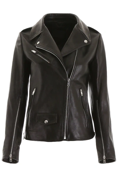 Prada Leather Jacket In Black