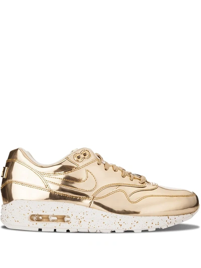 Nike Air Max 1 Trainers In Gold