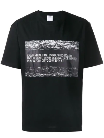 Calvin Klein Jeans Est.1978 1978 Contrast Logo T-shirt In Black