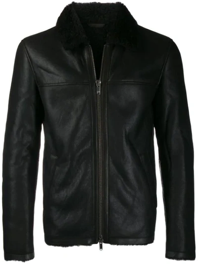 Dondup Shearling Lined Jacket In Black