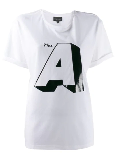 Emporio Armani A Print T-shirt In White