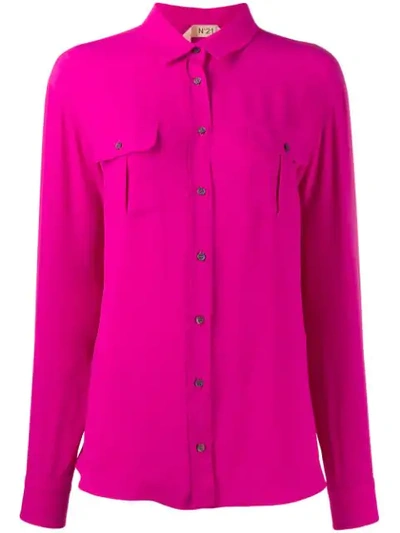 N°21 Tailored Button Front Shirt In Pink