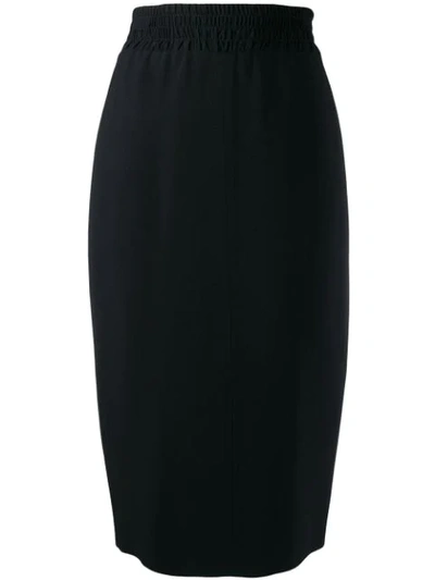N°21 Knitted Side Stripe Skirt In Black