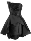 Alberta Ferretti Pleated Sleeveless Dress In Black