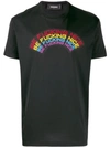 Dsquared2 Nice Rainbow Print T-shirt In Black