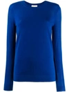 Michael Michael Kors Fitted Knit Jumper In Blue