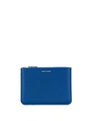 Comme Des Garçons Top Zipped Wallet In Blue