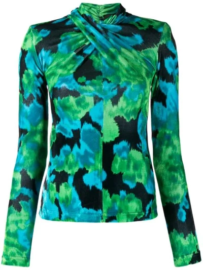 Richard Quinn Watercolour Print Top In Green