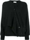 Lemaire Layered Button Up Cardigan In Black