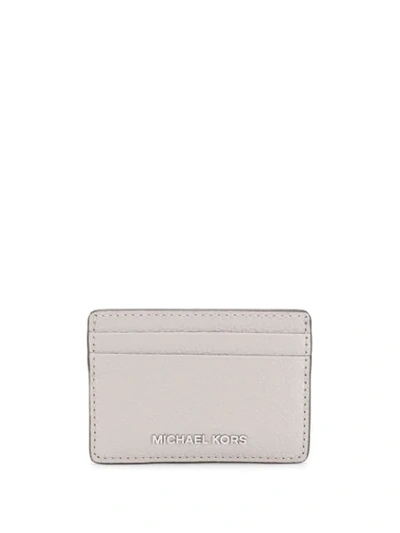 Michael Michael Kors Logo Plaque Cardholder In Grey