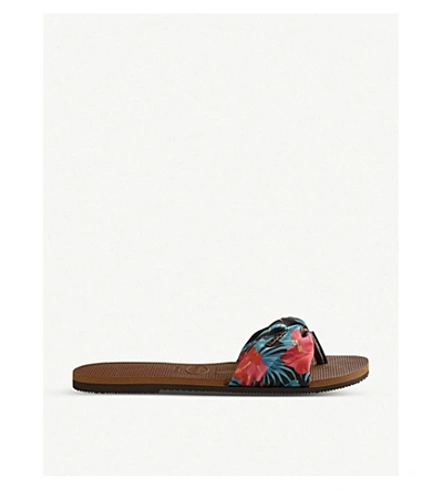 Havaianas You St. Tropez Floral-print Flip Flops In You Saint Tropez Rus