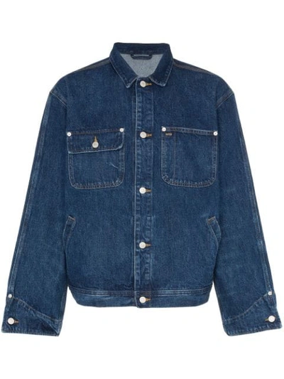 Polo Ralph Lauren Logo Print Denim Jacket In Blue