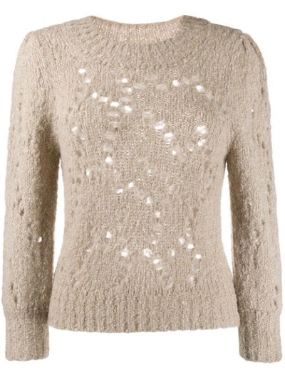 Isabel Marant Étoile Knitted Sweatshirt In Neutrals