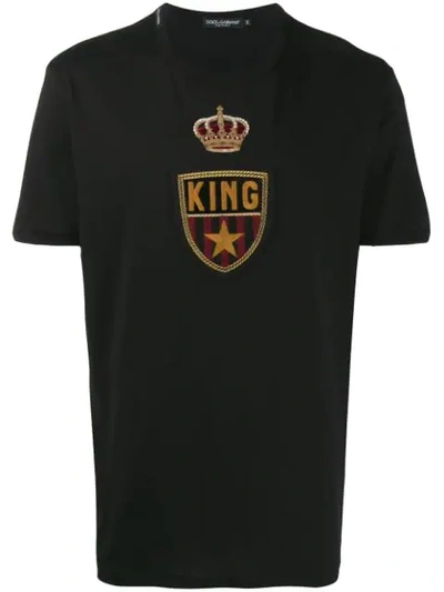 Dolce & Gabbana Dolce And Gabbana Black Emblem Patch T-shirt