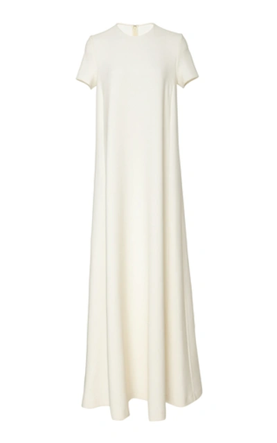 Oscar De La Renta Wool-blend Maxi Dress In White