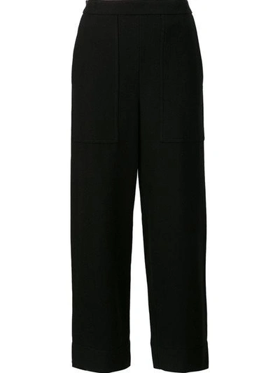 Lemaire Cropped Trousers In Black