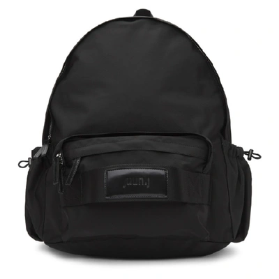 Juunj Black Plain Backpack