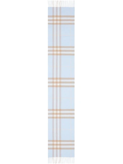 Burberry The Classic Check Cashmere Scarf In Blue