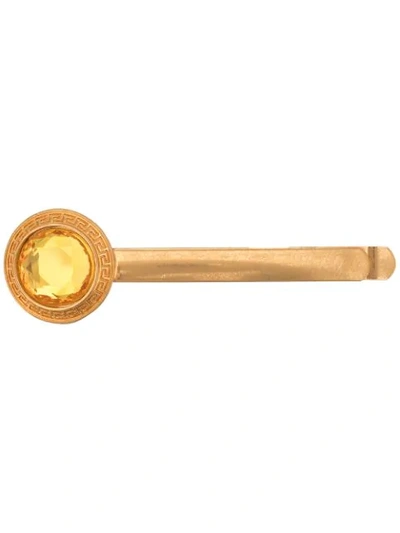 Versace Medusa Gioia Round Hair Pin In Gold