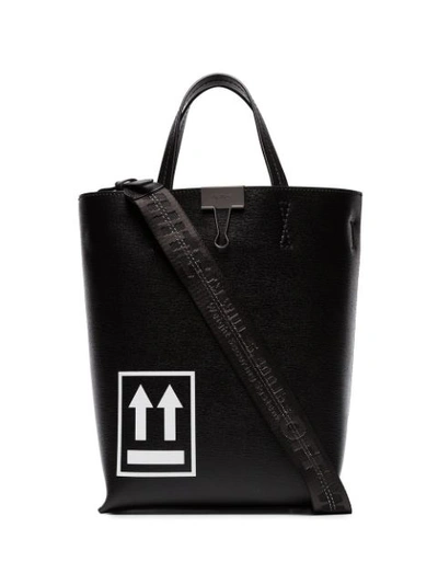 Off-white Logo Print Tote Bag In Black