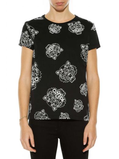 black t shirt with white logo