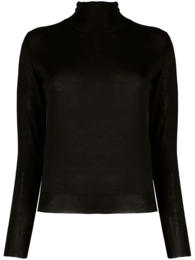 Roberto Collina Roll Neck Sweater In Black