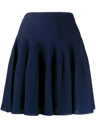 Givenchy Sculpted Scuba Jersey Drop-waist Skirt In Dark Blue