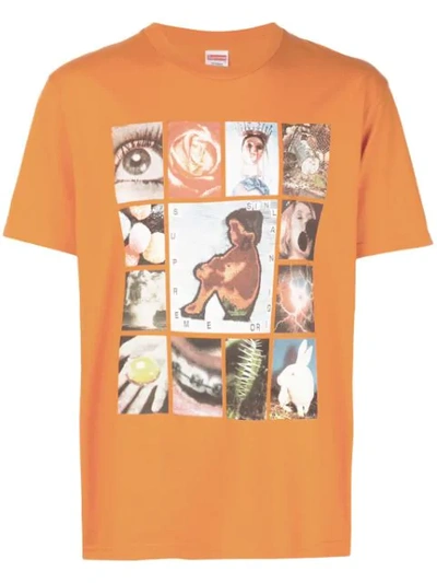 Supreme Graphic Print T-shirt In Orange