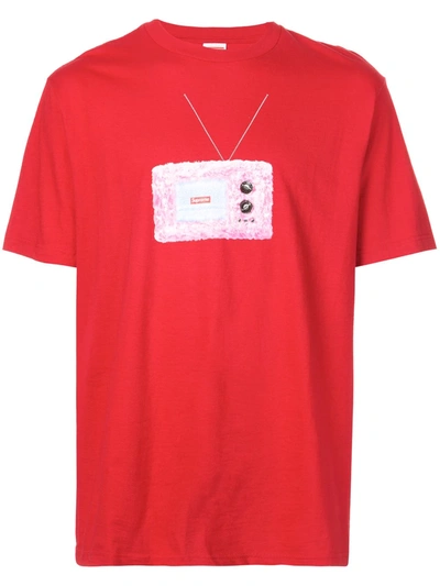 Supreme Tv Print T-shirt In Red