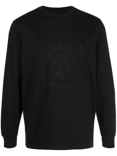 Supreme Embroidered Crest T-shirt In Black