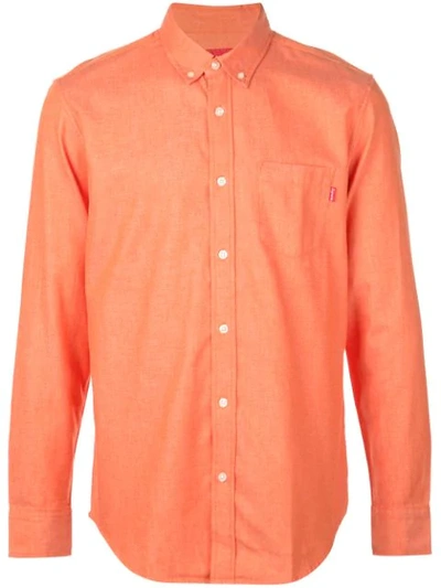 Supreme Chest Pocket Shirt In Orange