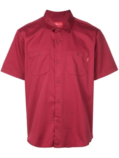 Supreme Gonz Work Shirt In Red