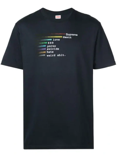 Supreme Chart Print T-shirt In Blue
